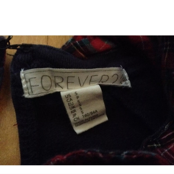 Forever 21 Girls Collard Navy Blue Shirt Size small - Picture 5 of 9